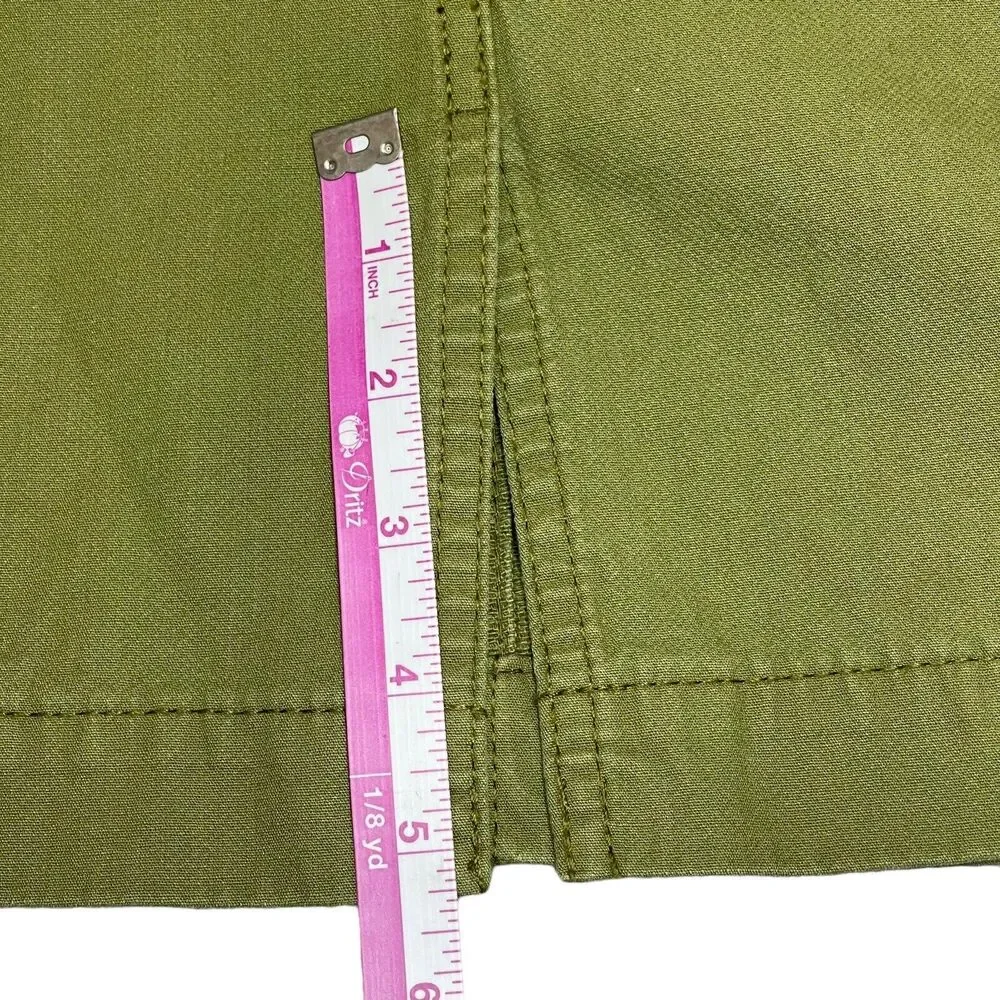 J CREW Olive Green Denim Skirt Women’s Size 0 - Picture 7 of 9